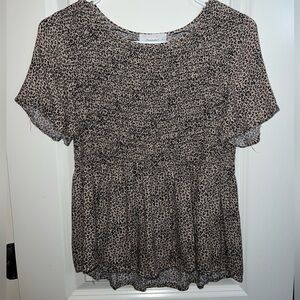 Cheetah print short sleeve